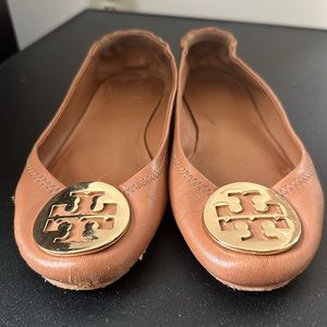 Camel Tory Burch Ballet Flats